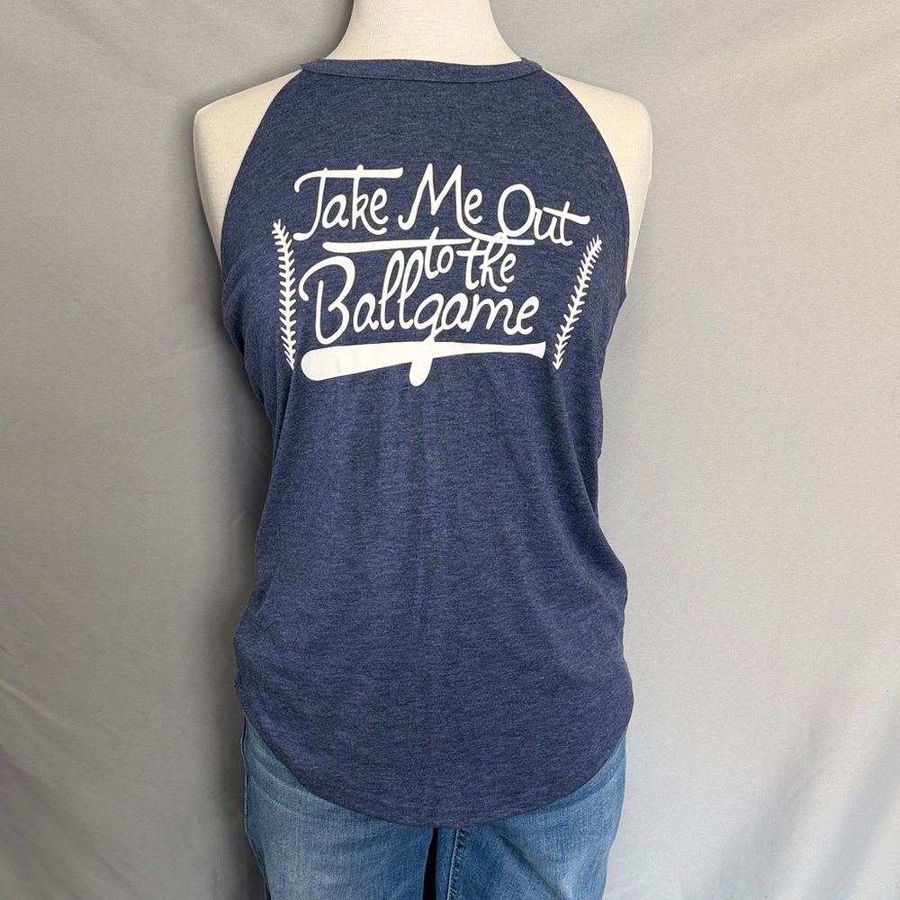 Navy Blue Graphic Women's Tank Top